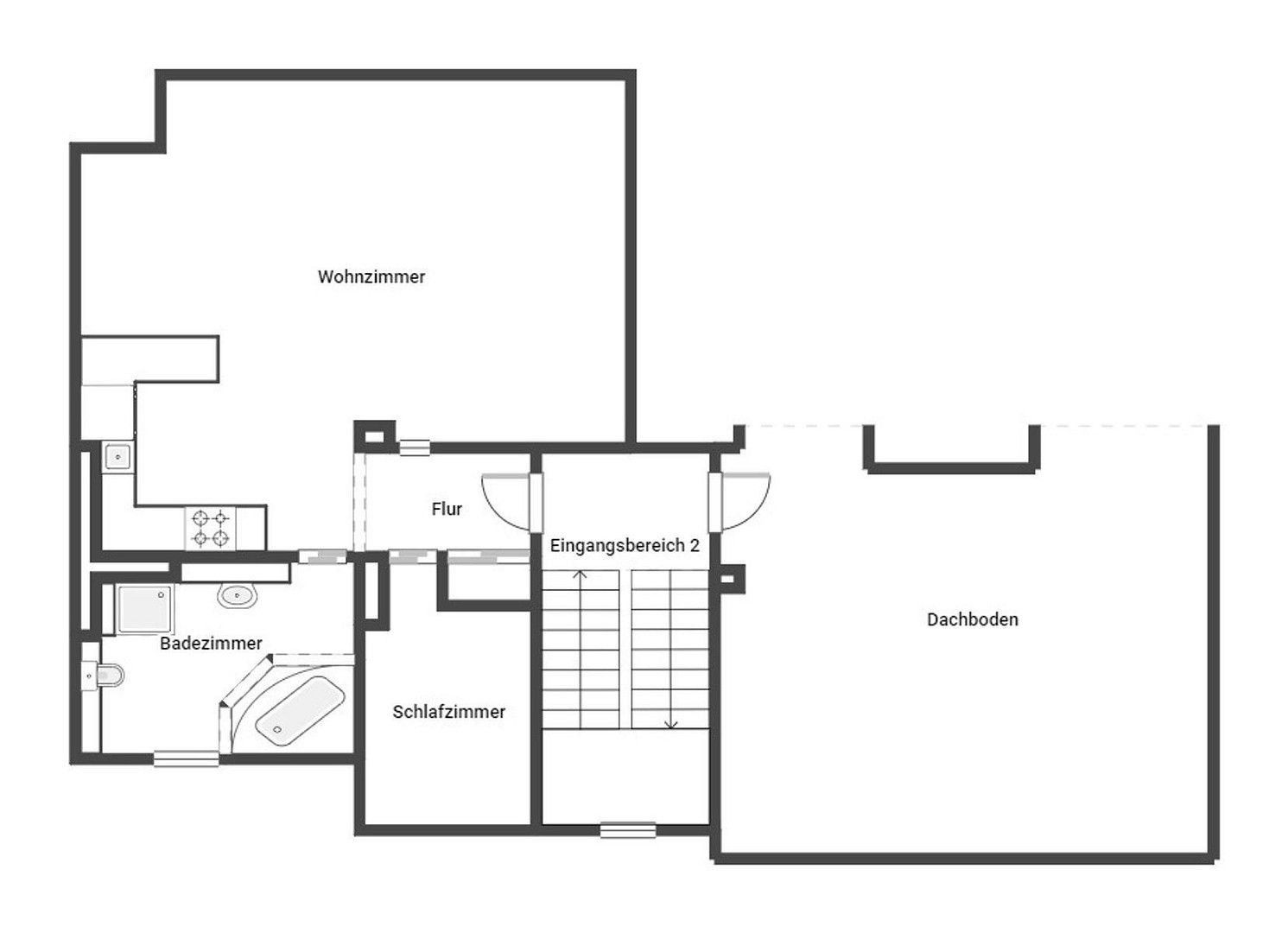 2+1, Alerdsweg 9 Braunschweig Braunschweig Niedersachsen 38118, 48 m² - 2