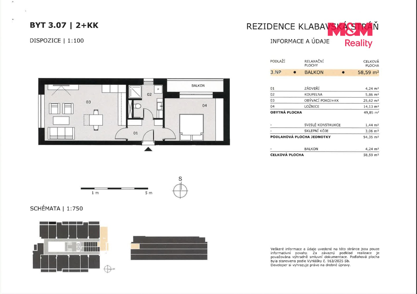 Byt 2+kk · 50 m² · Litohlavská, Rokycany - 4