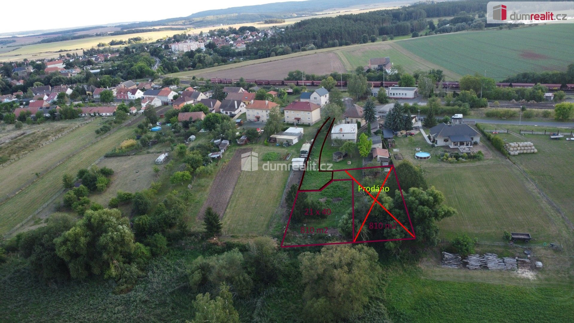Pozemek pro bydlení · 810 m² · Nádražní, Vroutek - 4
