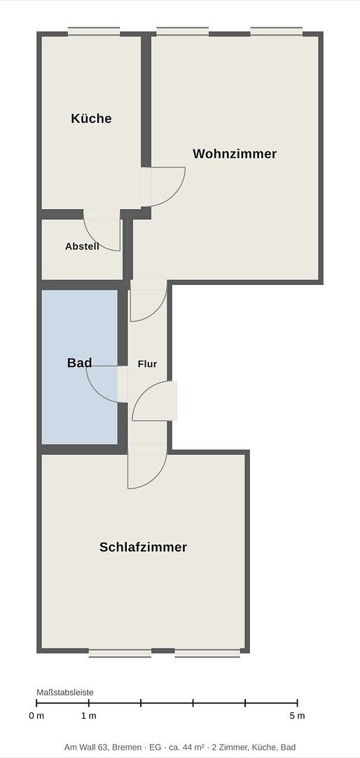 2+1, Bremen Mitte Bremen 28195, 44 m² - 2