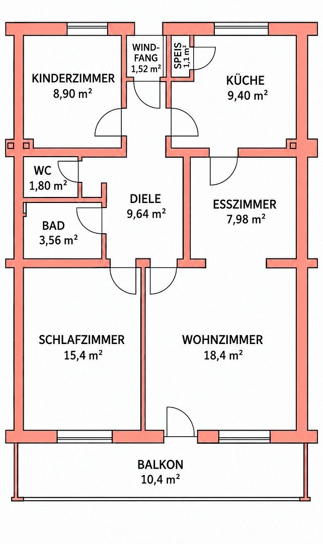 3+kk, Unterhaching Unterhaching Bayern 82008, 81 m² - 1