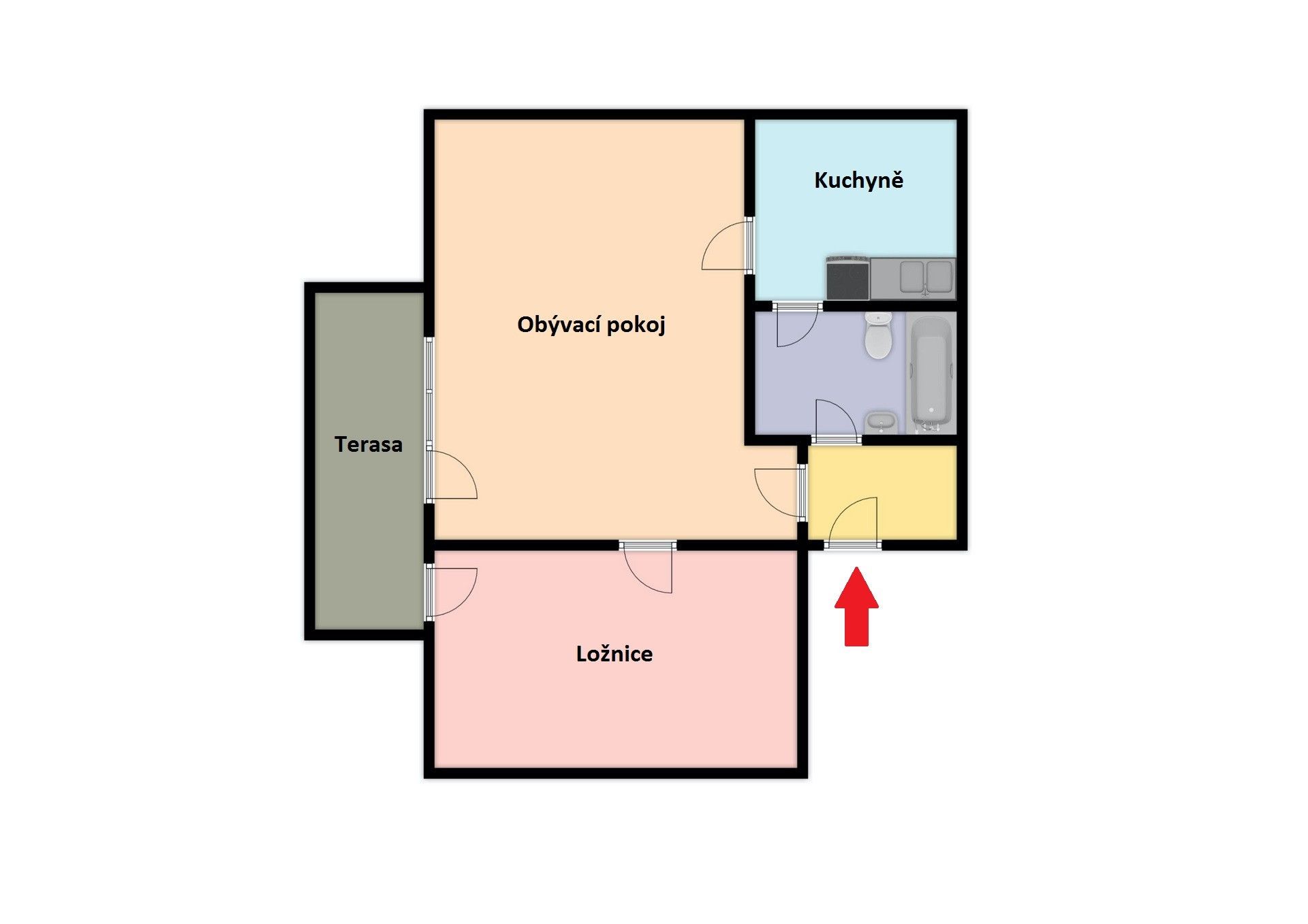 Byt 2+1 · 63 m² · Habartická, Praha - 4