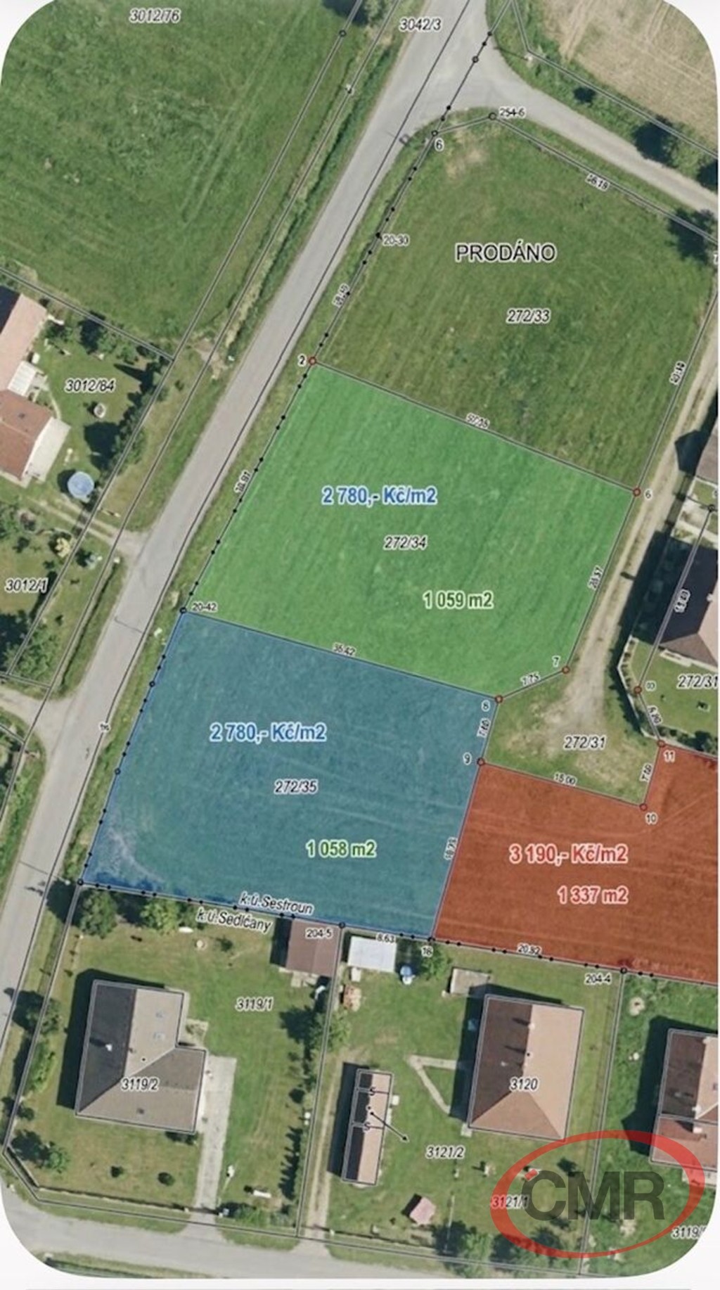 Pozemek pro bydlení, 1 061 m²
