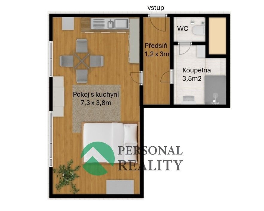 Prodej byt 1+kk - Na Výrovně, Praha Stodůlky, 37 m² - 5