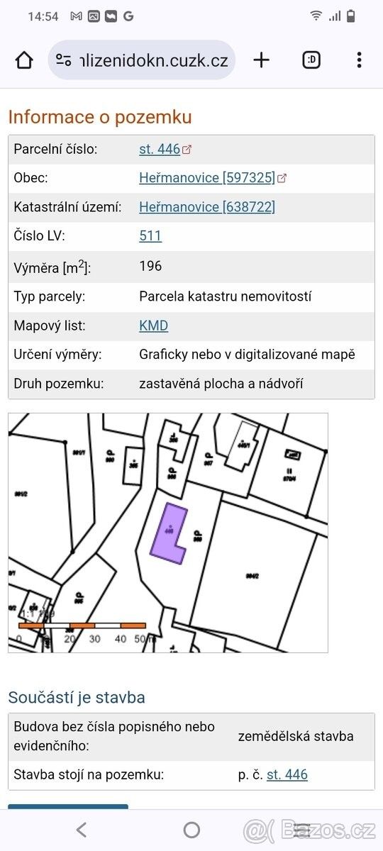 Prodej pozemek pro bydlení - Třemešná u Krnova, 793 82, 196 m²