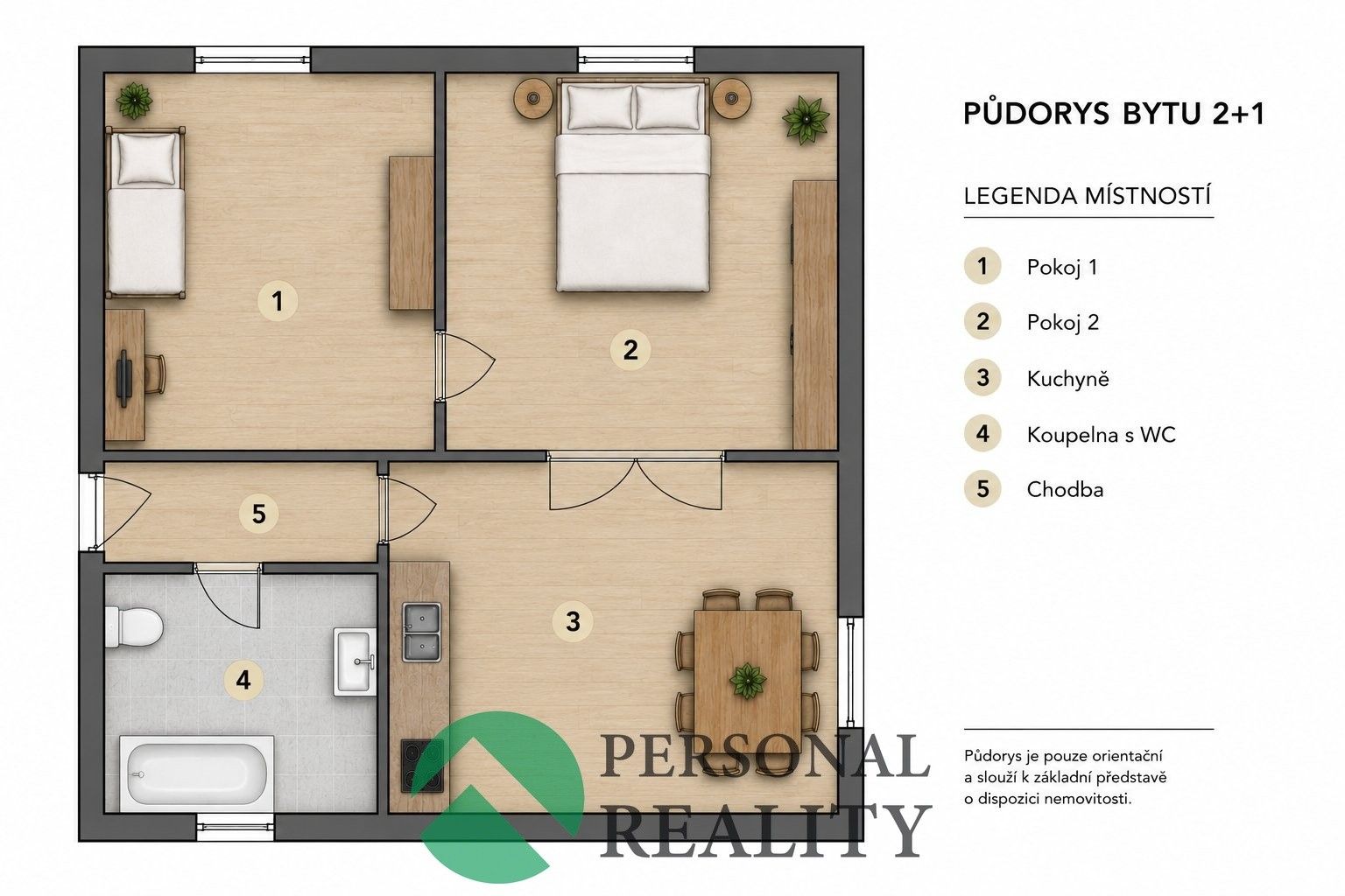 Byt 2+1 · 49 m² · Poštovní, Horní Slavkov - 3