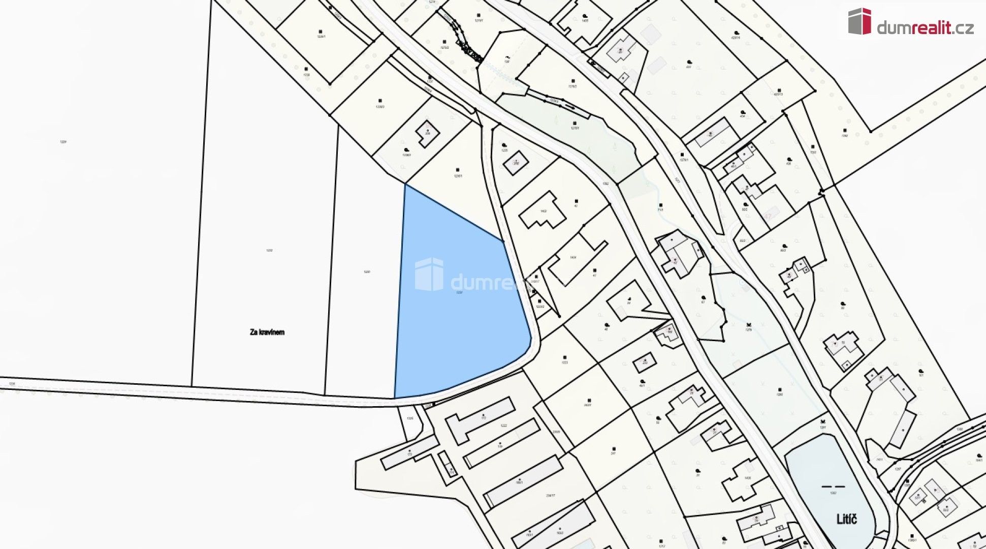 Zemědělské pozemky, Litíč, 9 124 m² - 2