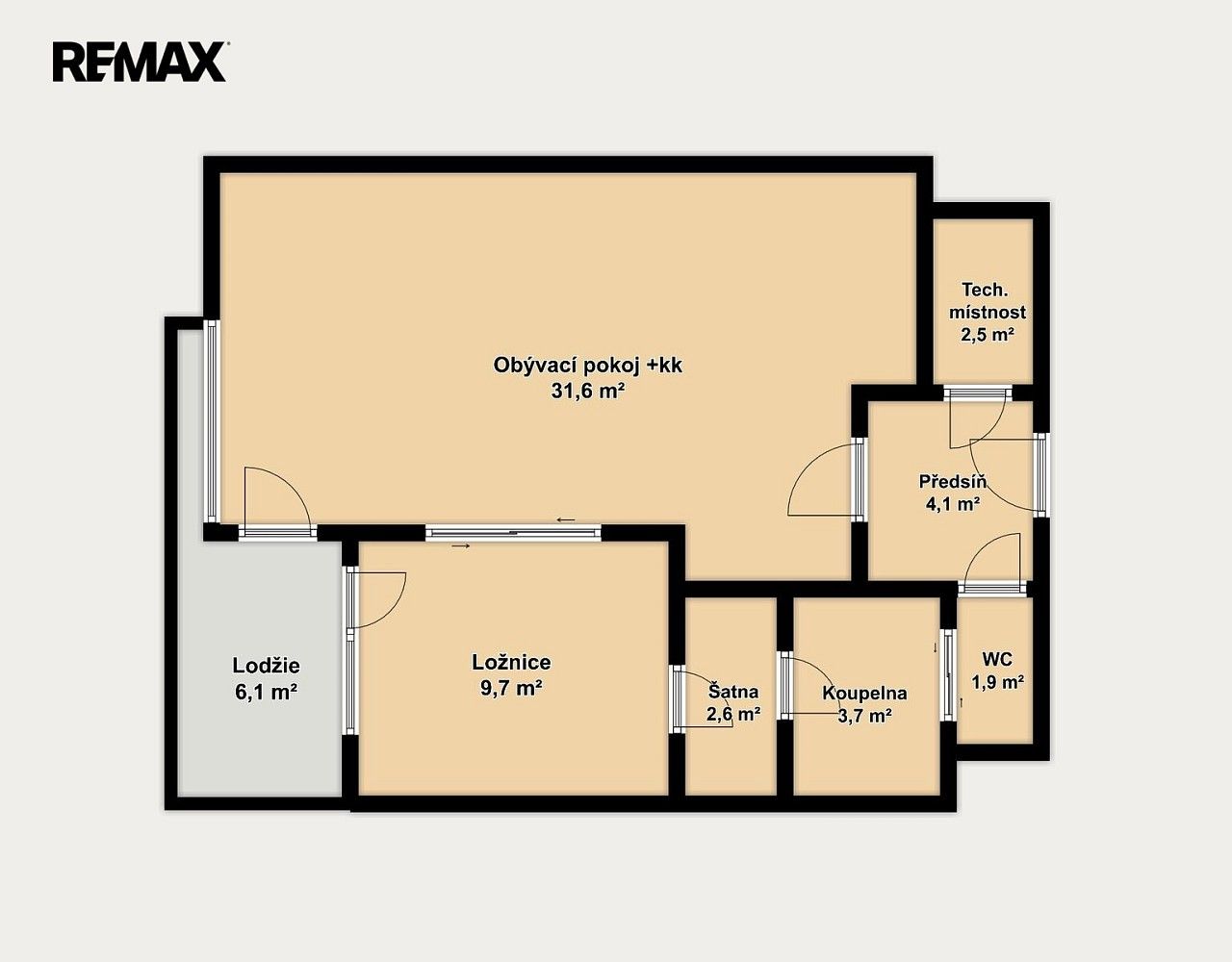 Prodej byt 2+kk - Brno - Ponava, okres Brno-město, Jihomoravský kraj, 62 m² - 5