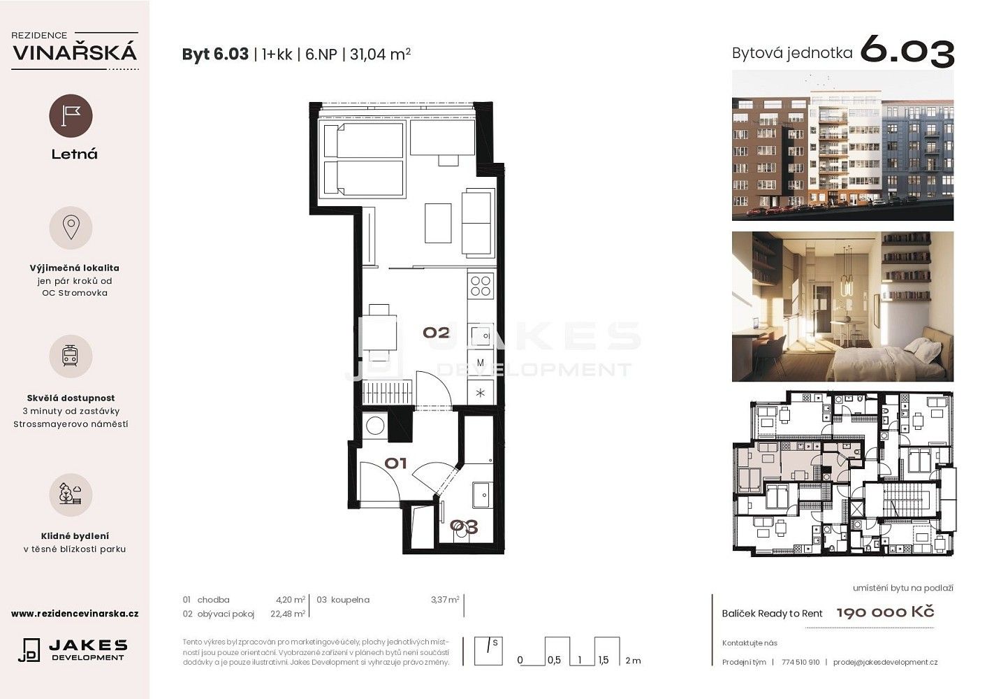 1+kk, Vinařská, Praha 7 - Holešovice, 31 m² - 2