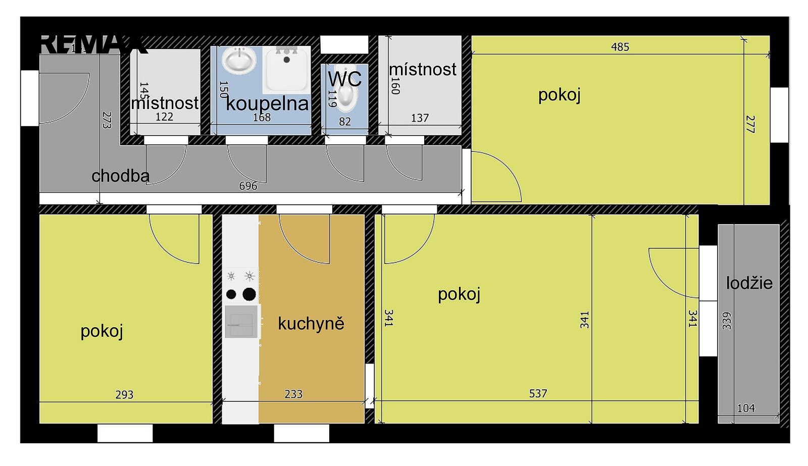 Prodej byt 3+1 - Kouty, okres Nymburk, 64 m² - 5