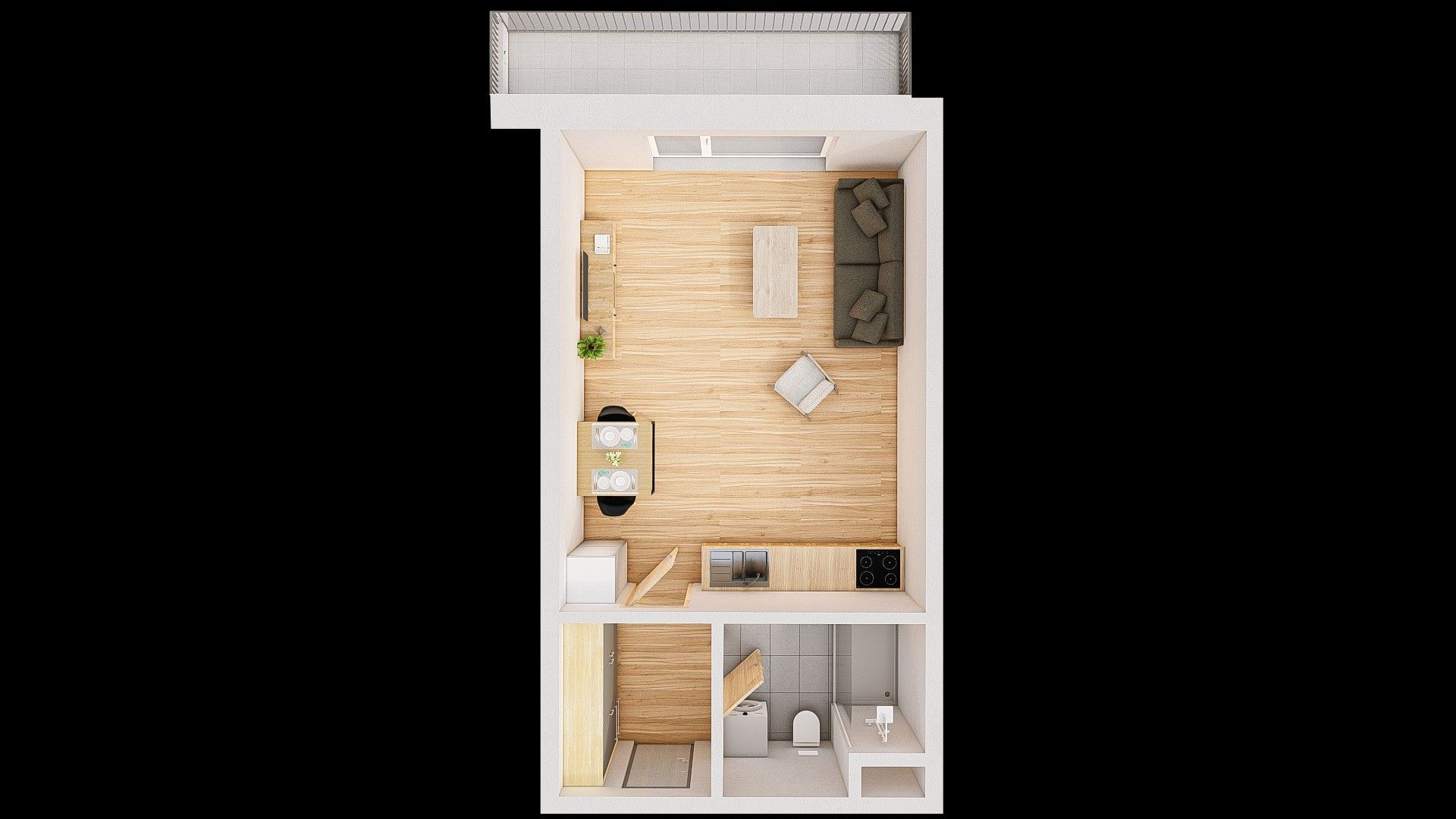 Byt 1+kk · 42 m² · Jírovcova, České Budějovice 3 - 3