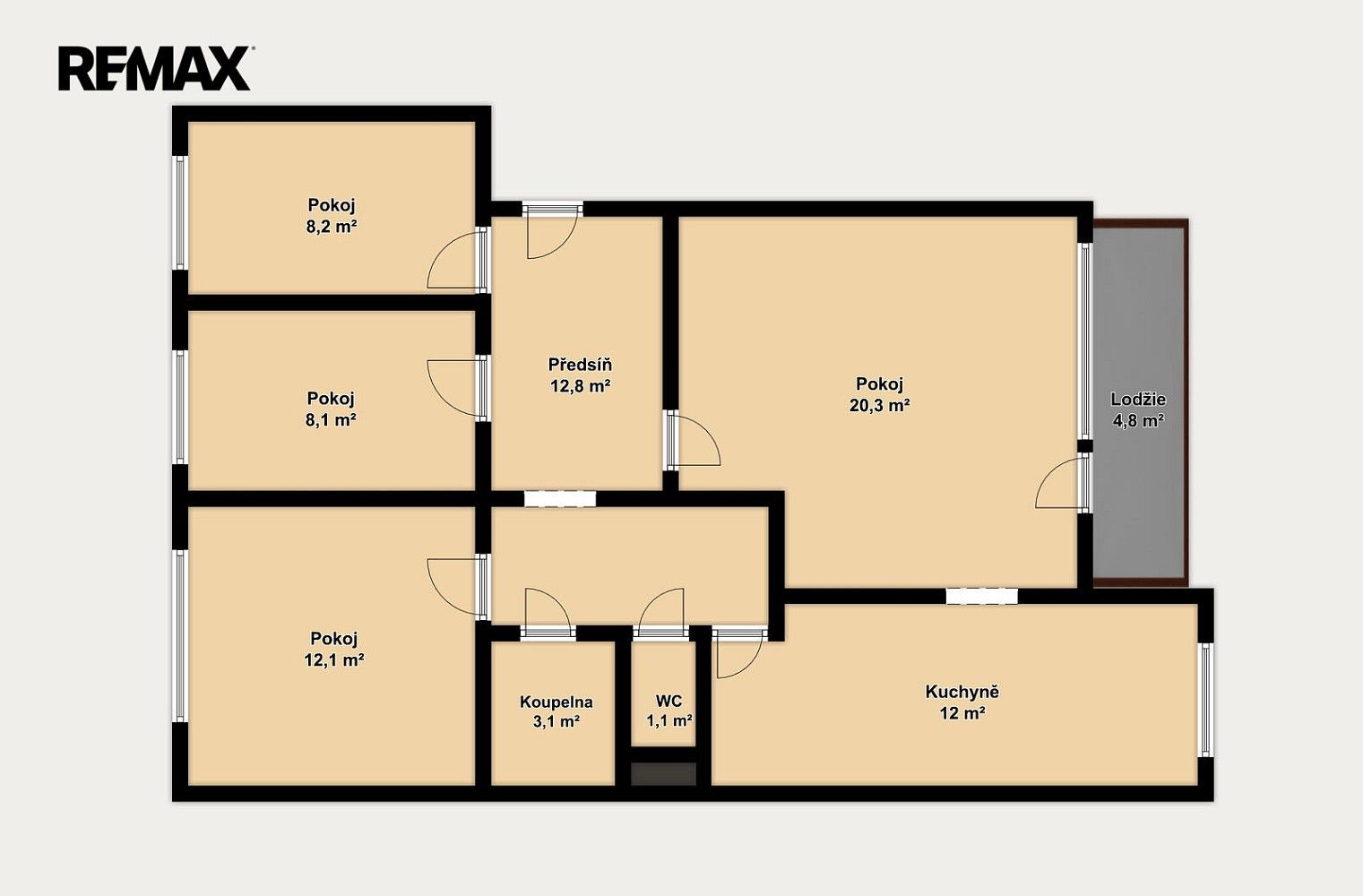 Prodej byt 4+1 - Oblá, Brno - Nový Lískovec, 85 m² - 5