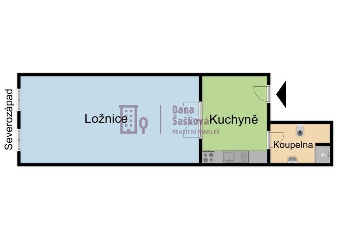 Pronájem byt 1+1 - nám. Míru, Jindřichův Hradec, 54 m²