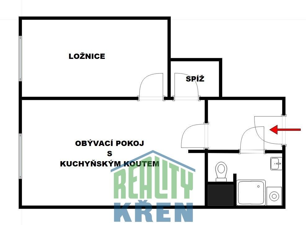 Byt 2+kk · 41 m² · Pivcova, Praha Hlubočepy - 3