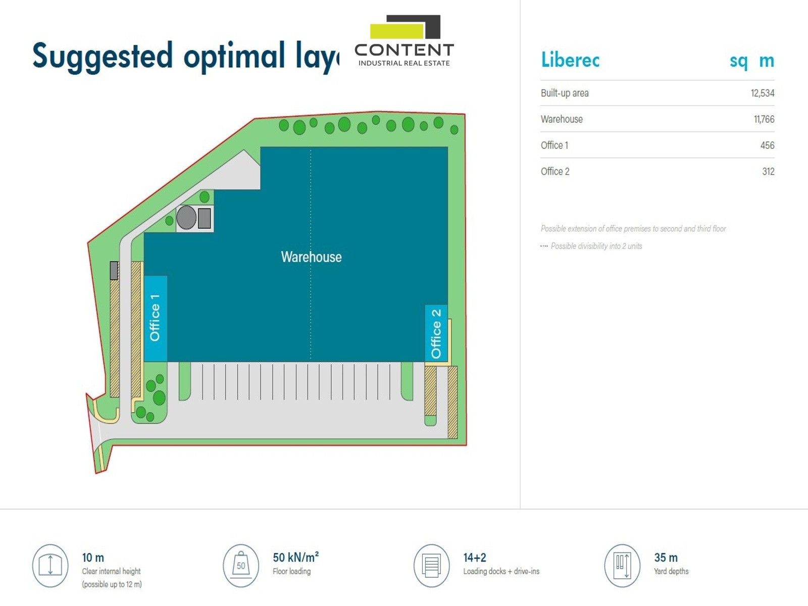 Výrobní prostory · 12 534 m² · Techniků, Liberec - 4