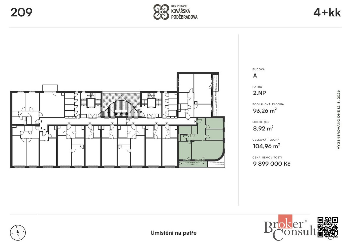Byt 4+kk · 105 m² · Poděbradova, Plzeň - Jižní Předměstí - 4