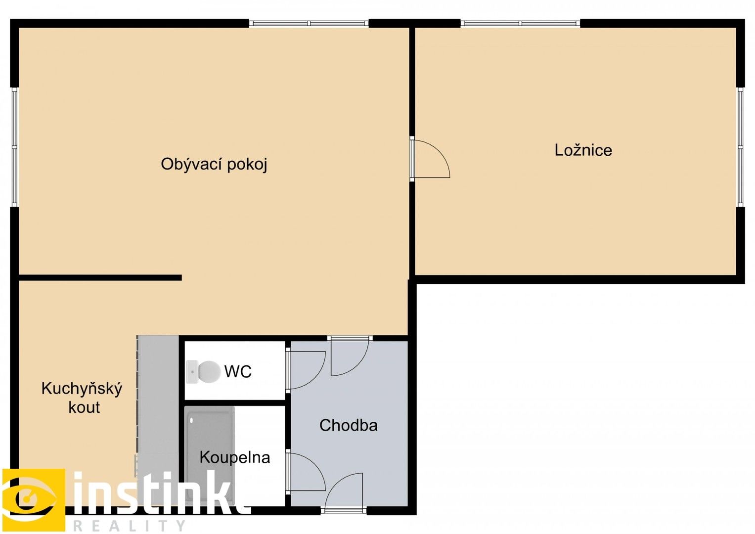 2+kk, U Hřiště, Radomyšl, 58 m² - 2
