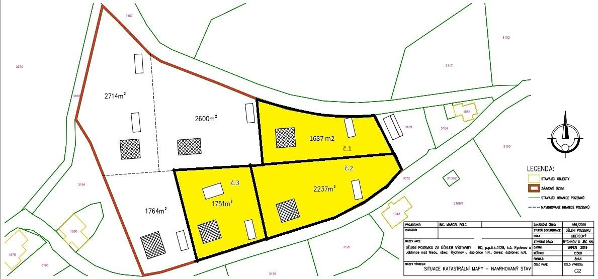 Pozemky pro bydlení, Jablonec nad Nisou, 466 01