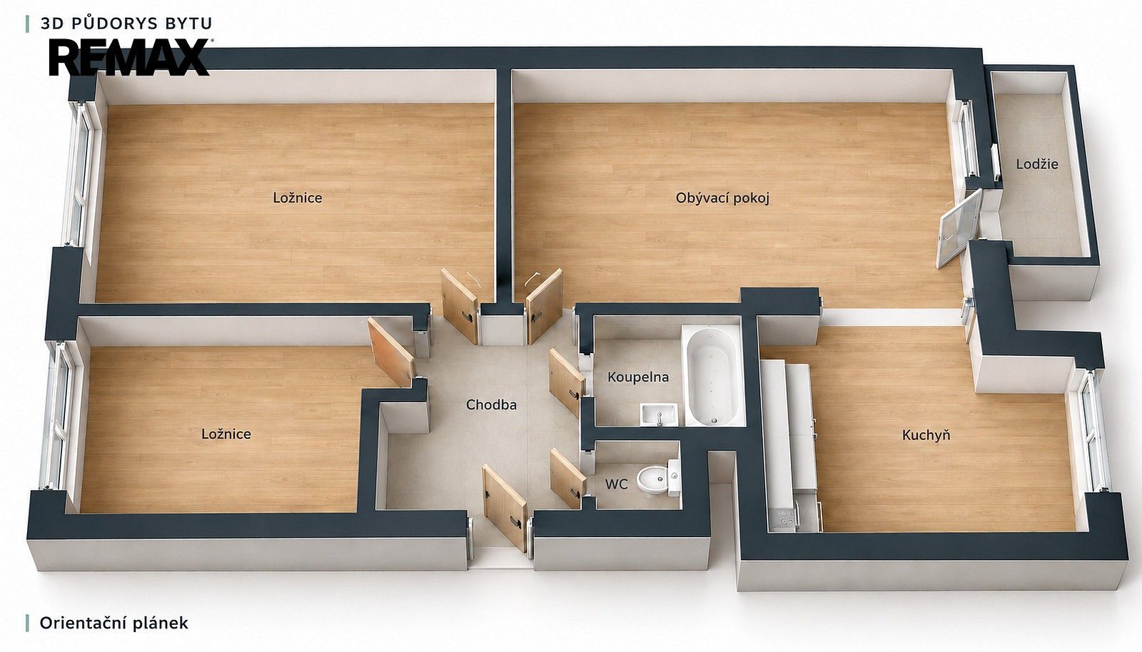 Byt 3+1 · 62 m² · Praha - Černý Most, okres Praha 14, Hlavní město Praha - 4