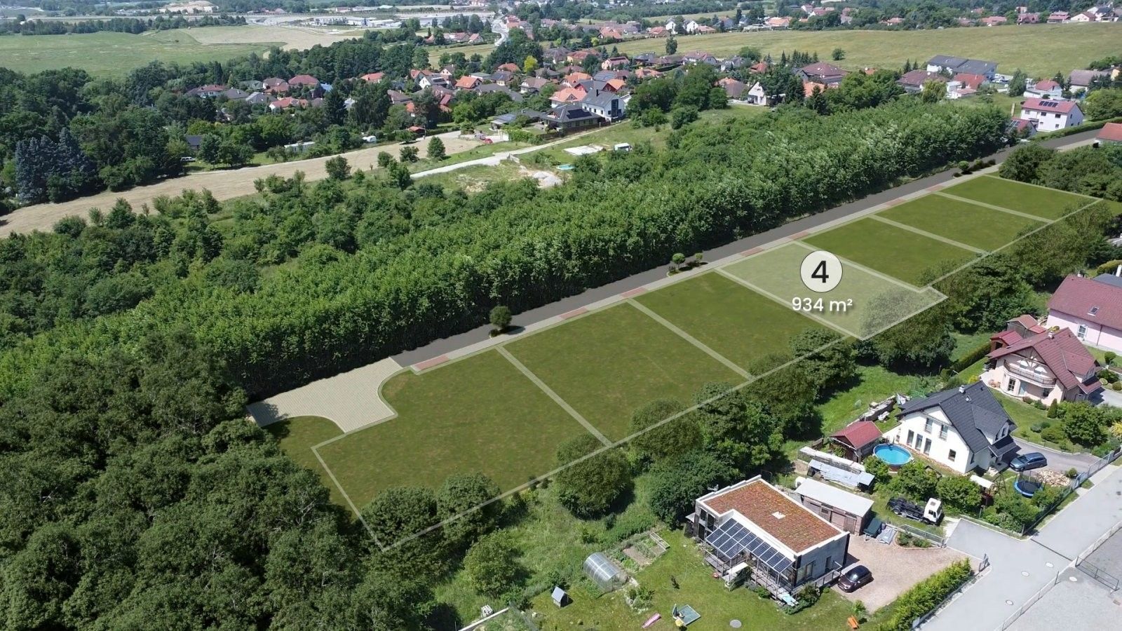 Pozemky pro bydlení, Polní, Srubec, 910 m² - 1