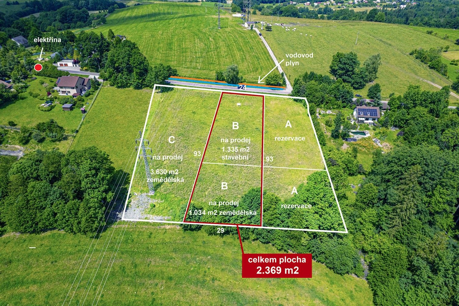 Pozemek pro bydlení, 2 369 m²