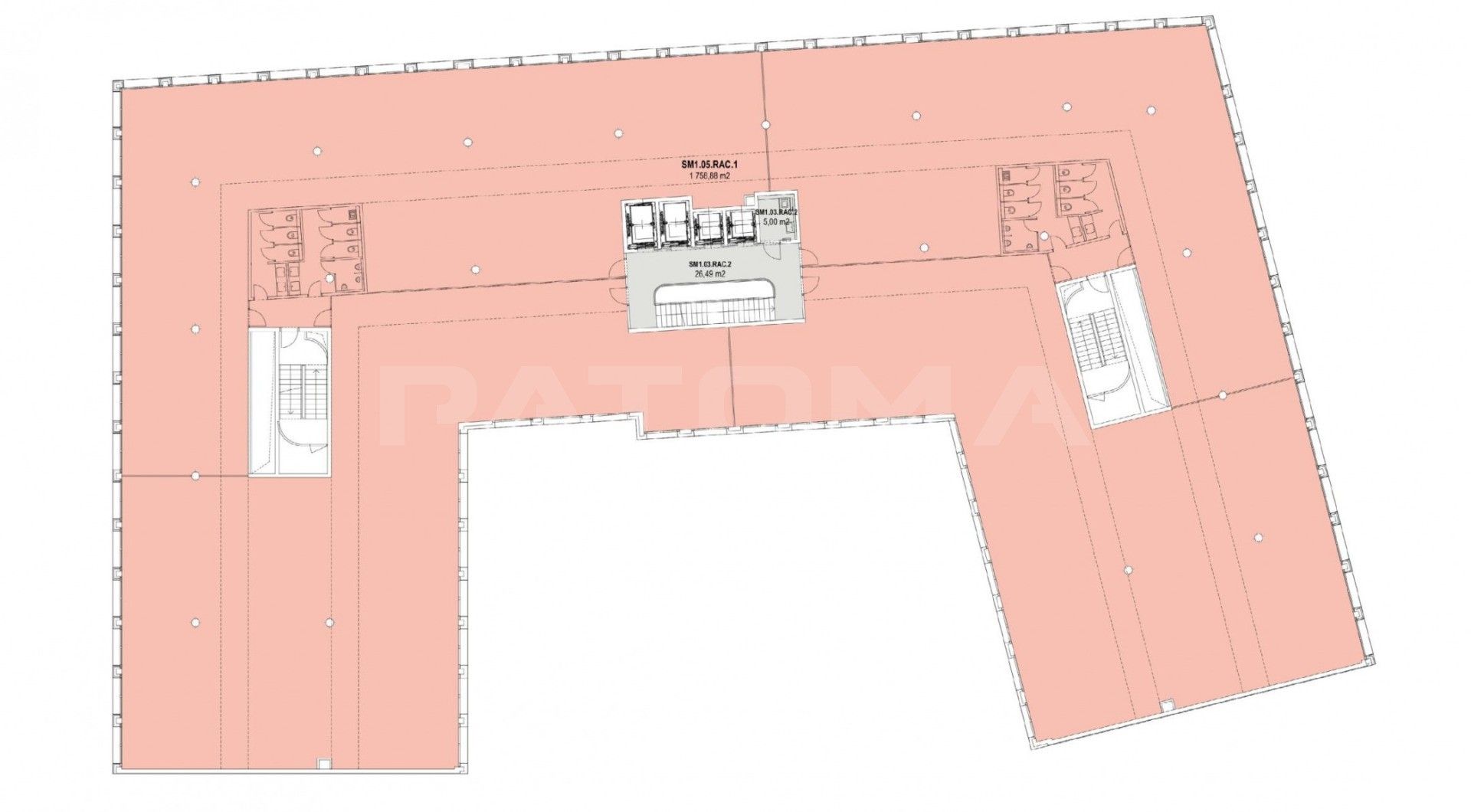 Kancelář · 932 m² · Za Ženskými domovy, Praha - 3