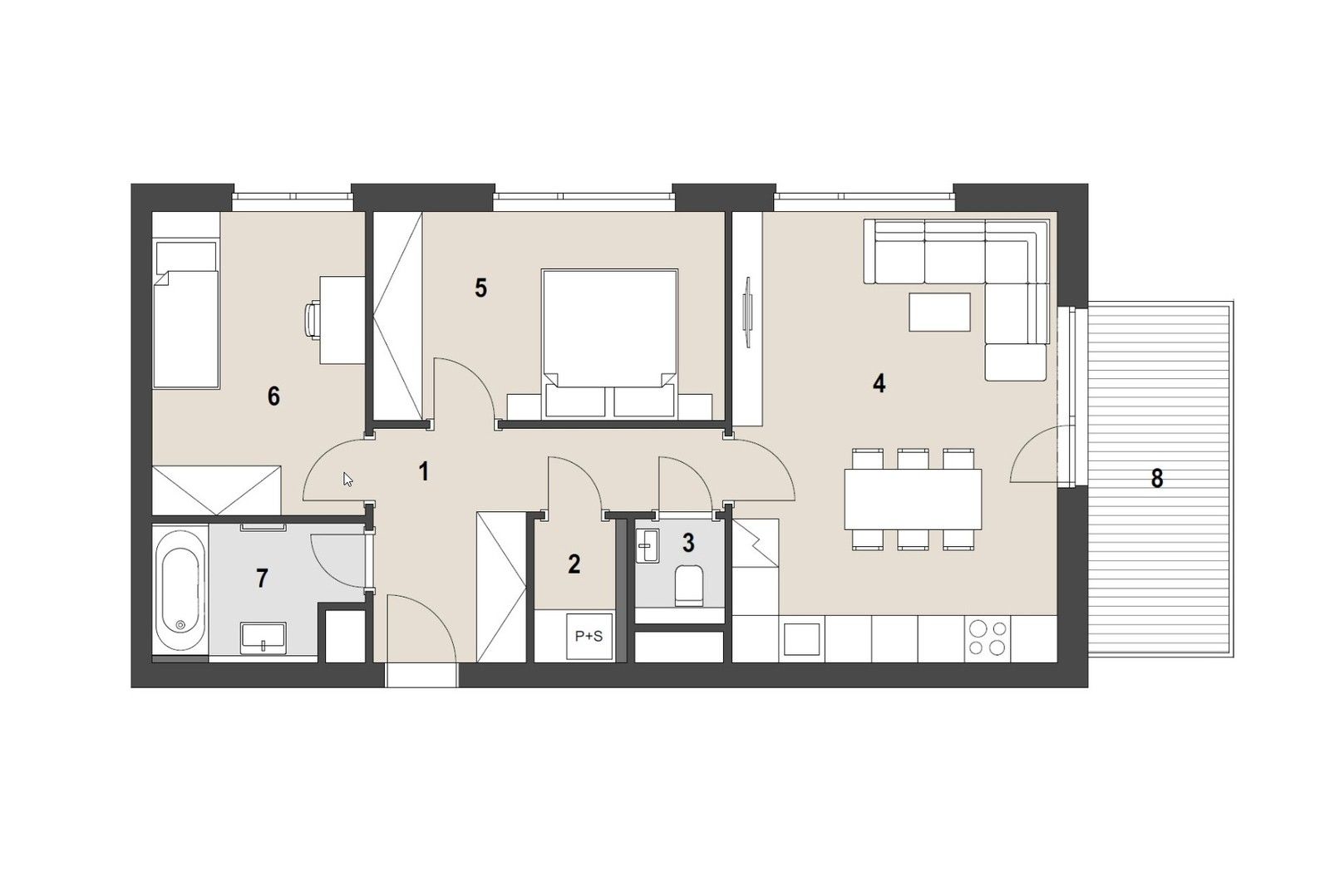 Byt 3+kk · 71 m² · náměstí Osvoboditelů, Praha Radotín - 4