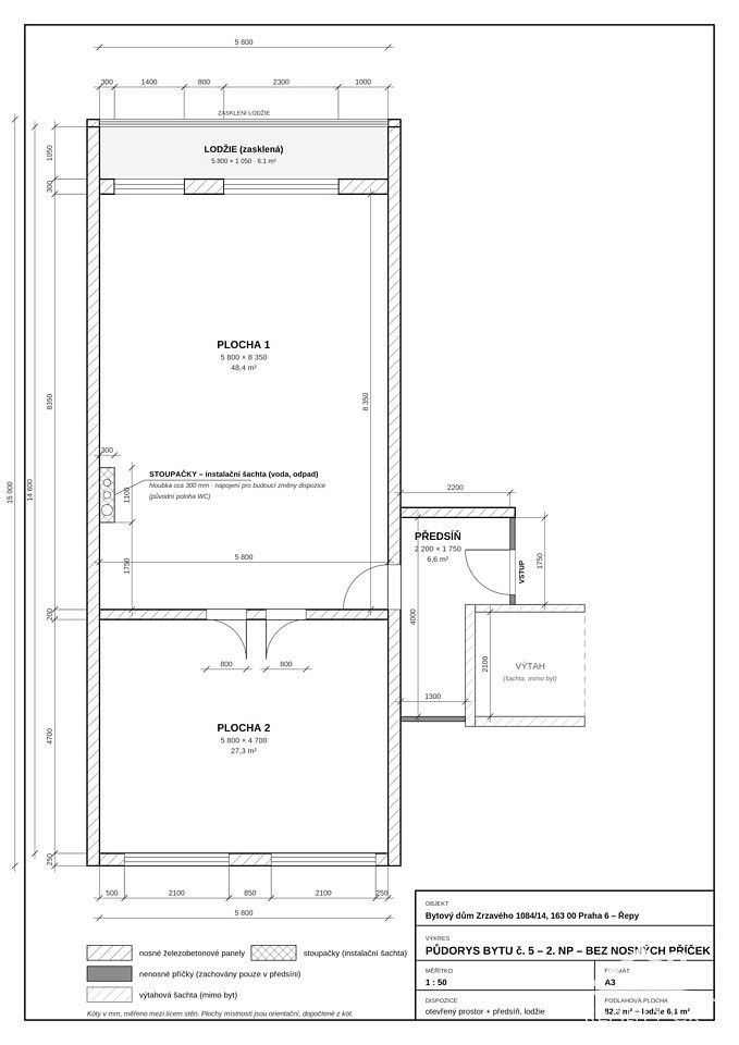 Prodej byt 3+1 - Zrzavého, Praha 6 - Řepy, 83 m² - 5