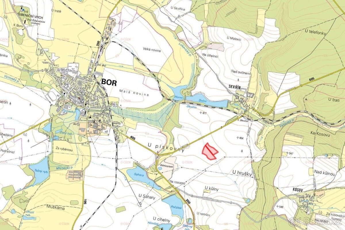 Prodej pozemek pro bydlení - Bor u Tachova, 348 02