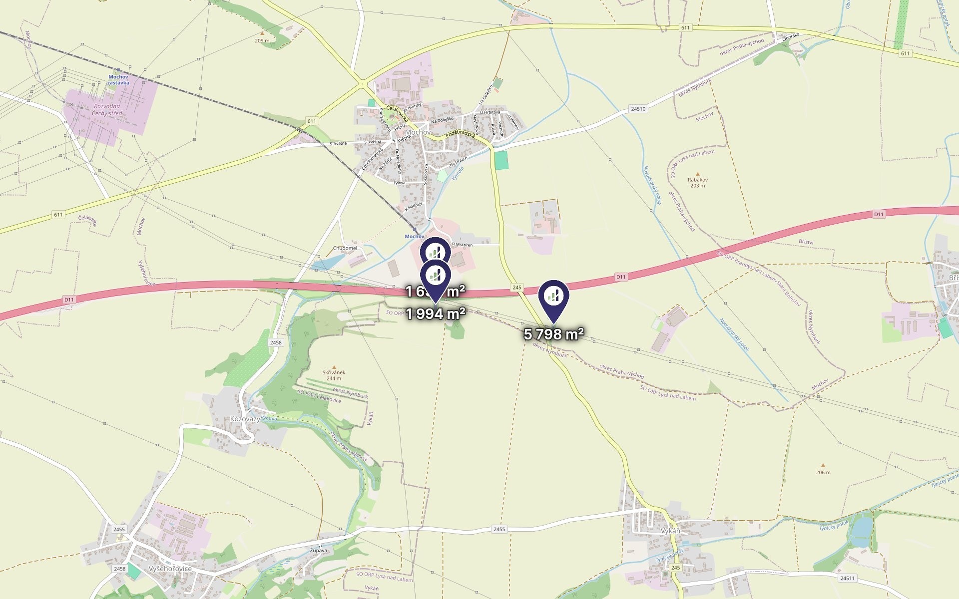 Zemědělský pozemek · 1 581 m² · Mochov - 4