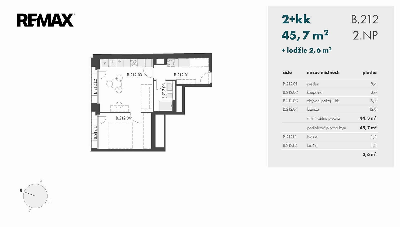 Byt 2+kk · 46 m² · Praha - Libeň, okres Praha 9, Hlavní město Praha - 3