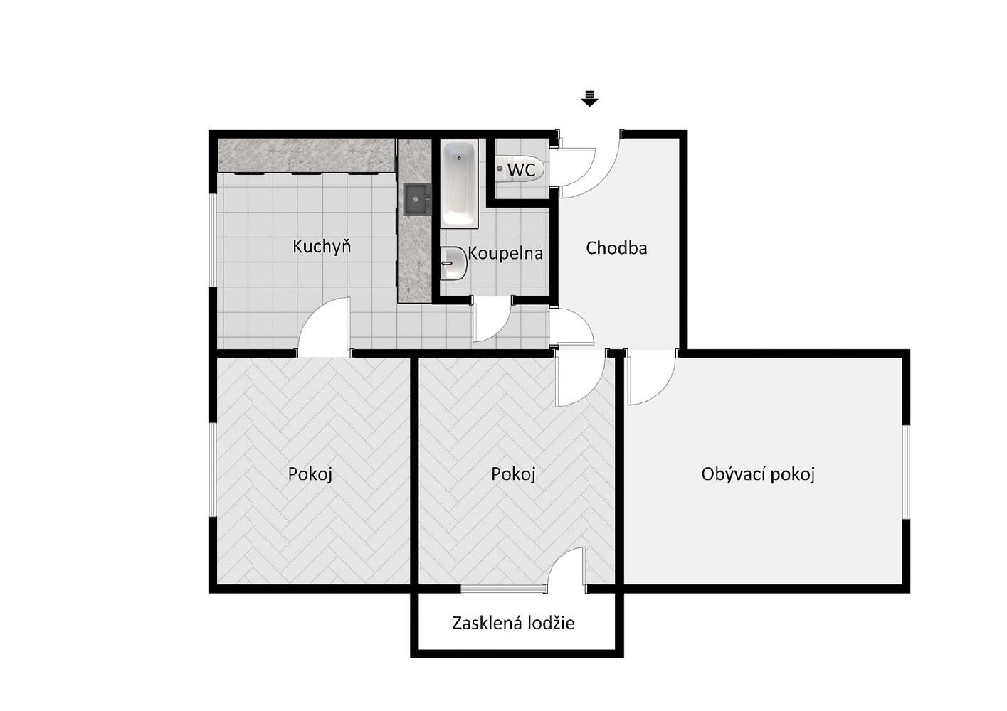 Byt 3+1 · 67 m² · Bajákova, Přerov - Přerov I-Město - 4