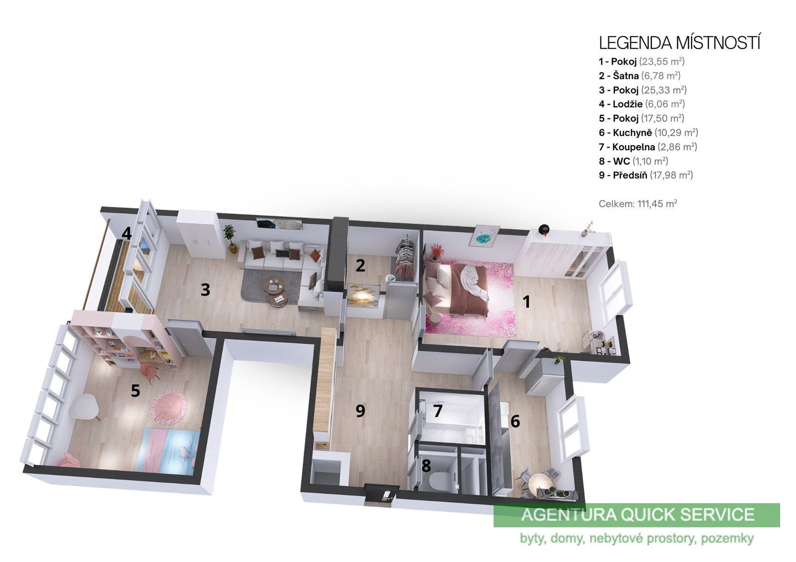 Byt 3+1 · 105 m² · Krokova, Praha Nusle - 4