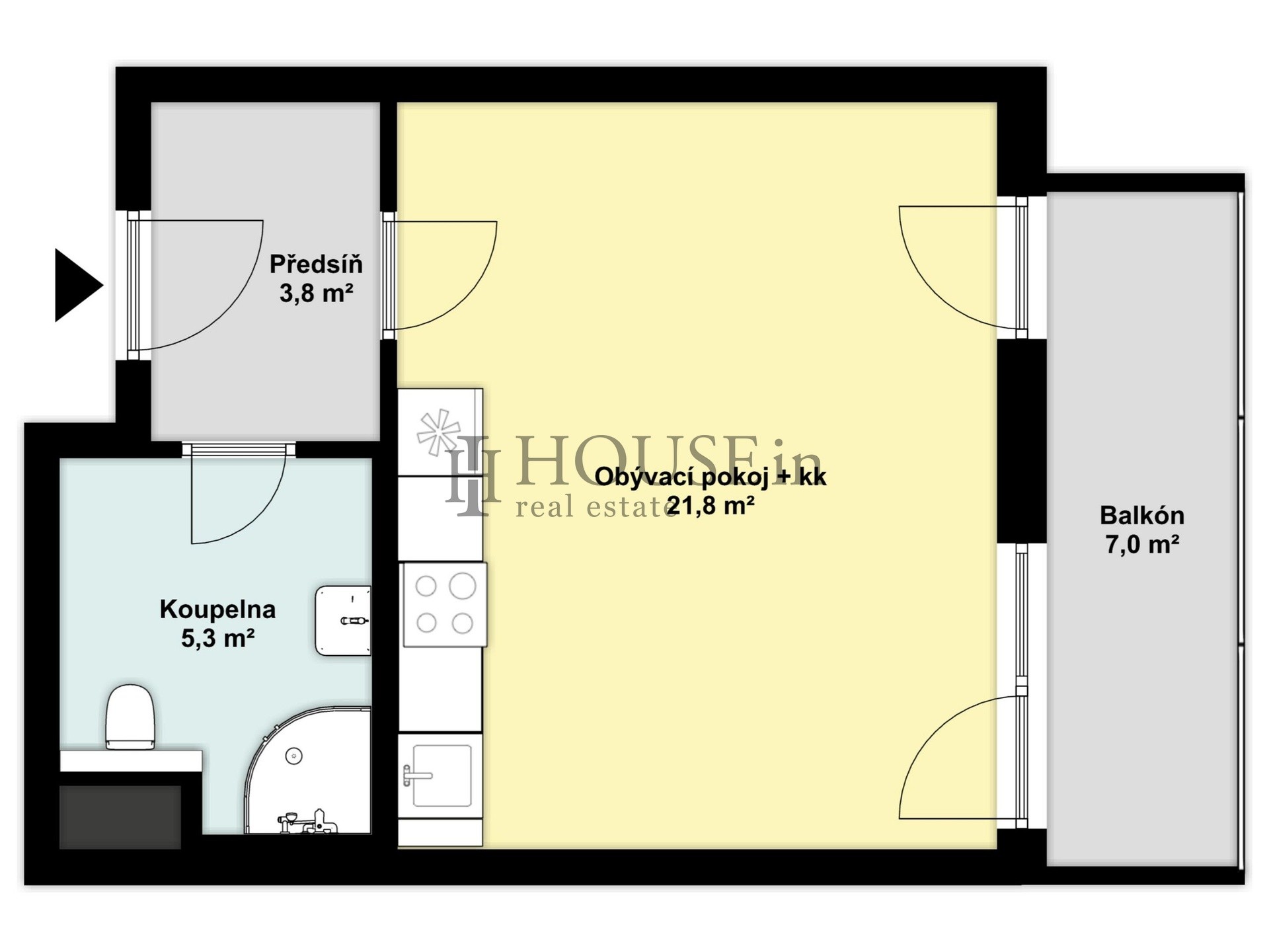 Byt 1+kk · 32 m² · Hornoměcholupská, Praha - 4