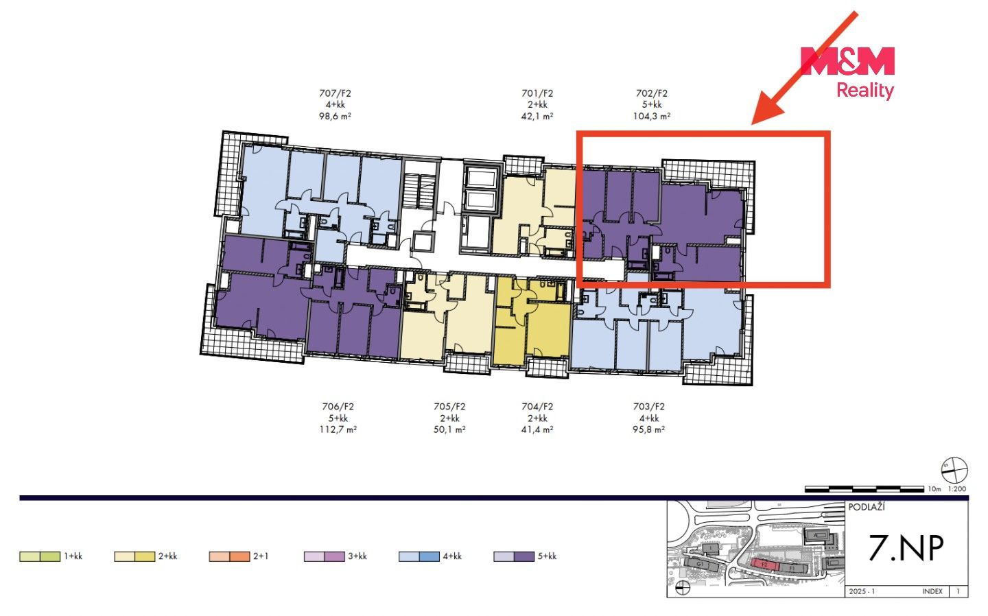 Byt 5+kk · 106 m² · Bartůňkova, Praha - 3