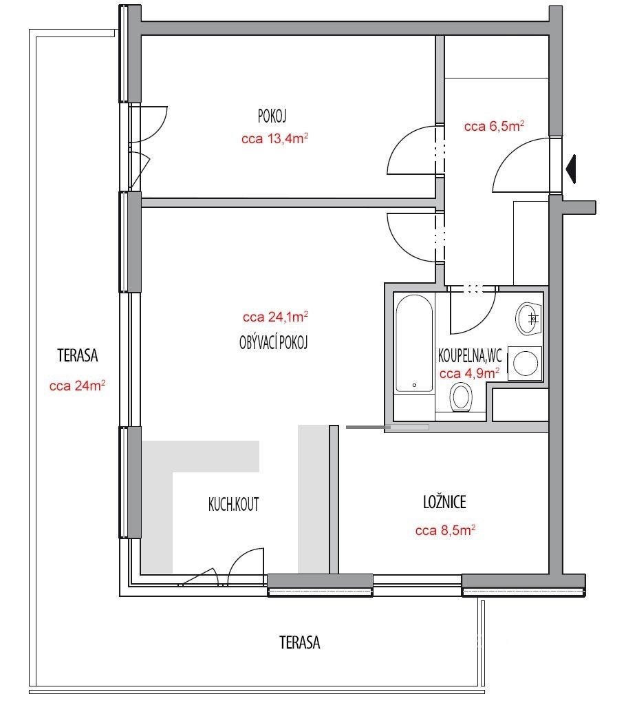 Byt 3+kk · 81 m² · Štěpařská, Praha Hlubočepy - 4