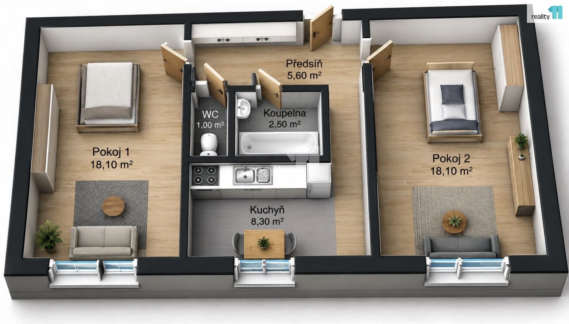 Prodej byt 2+1 - Arbesova, Ostrava, 54 m² - 2
