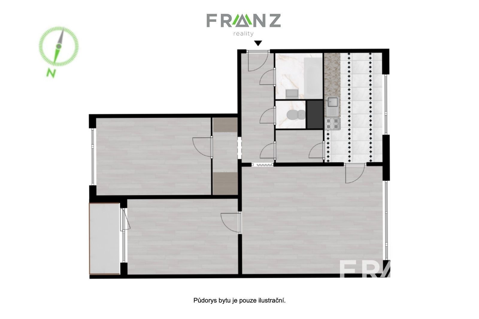 Pronájem byt 3+1 - Fischerova, Olomouc, 72 m²