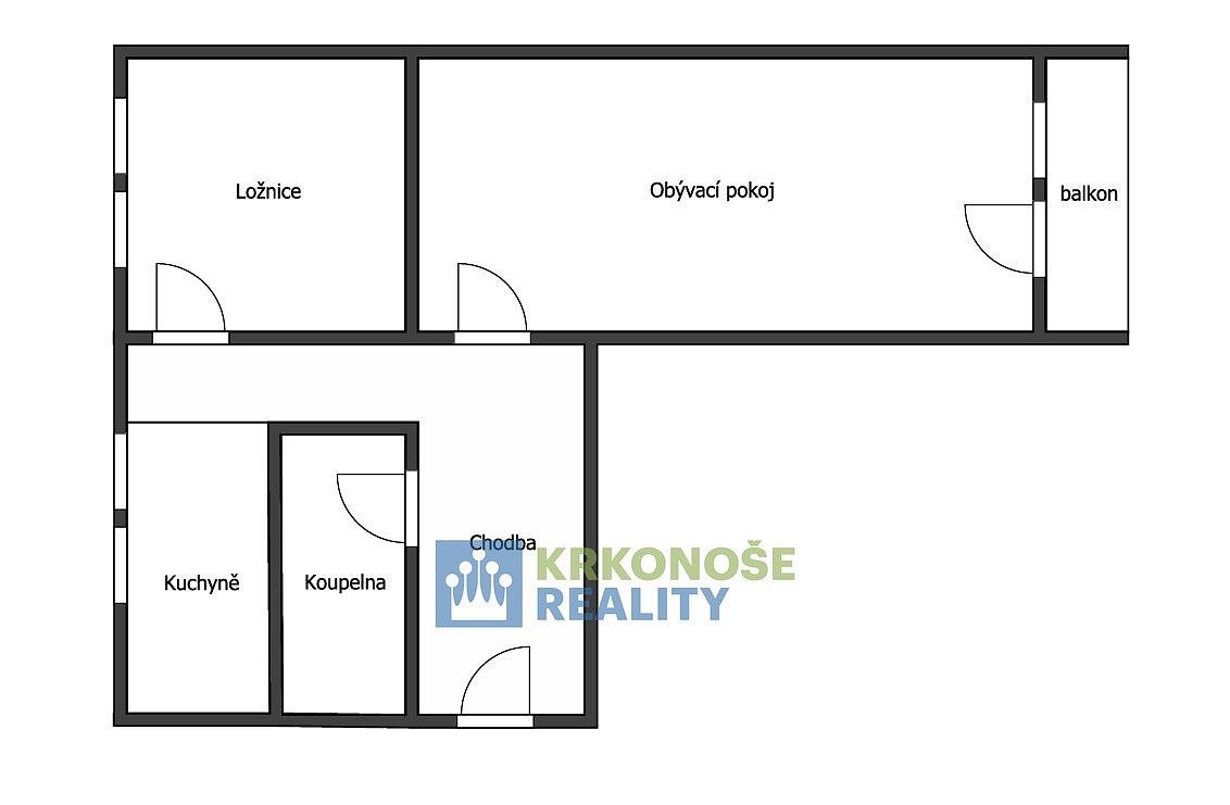 Byt 2+1 · 55 m² · Trutnov - Střední Předměstí, Královéhradecký kraj - 3