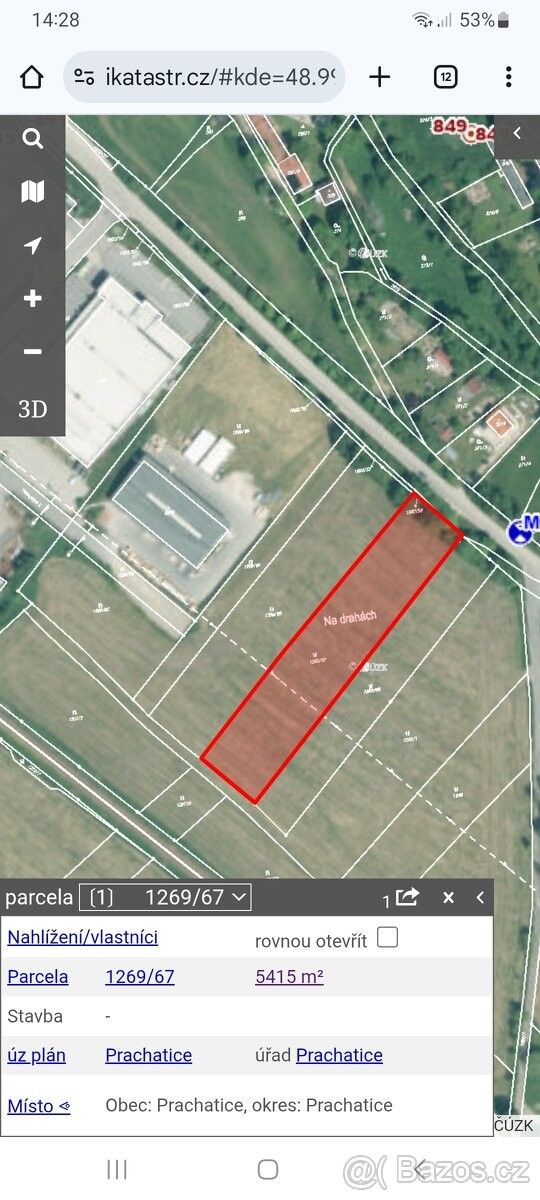 Prodej pozemek pro bydlení - Prachatice, 383 01