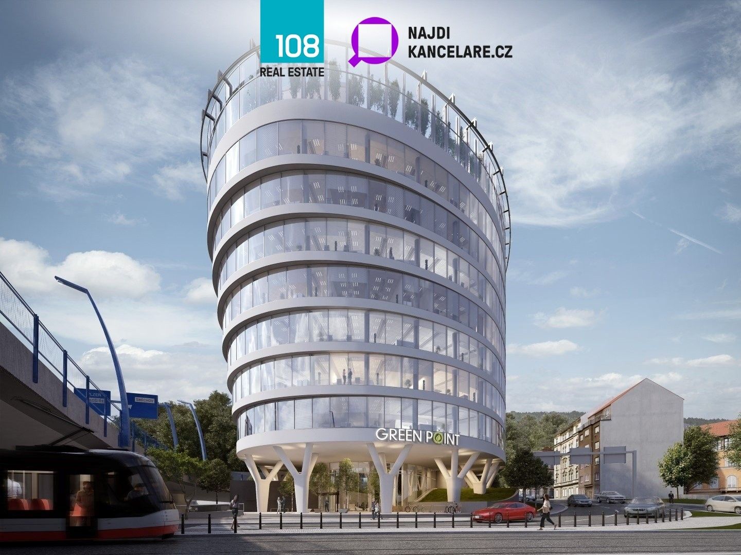 Pronájem kancelář - Plzeňská, Praha, 387 m²