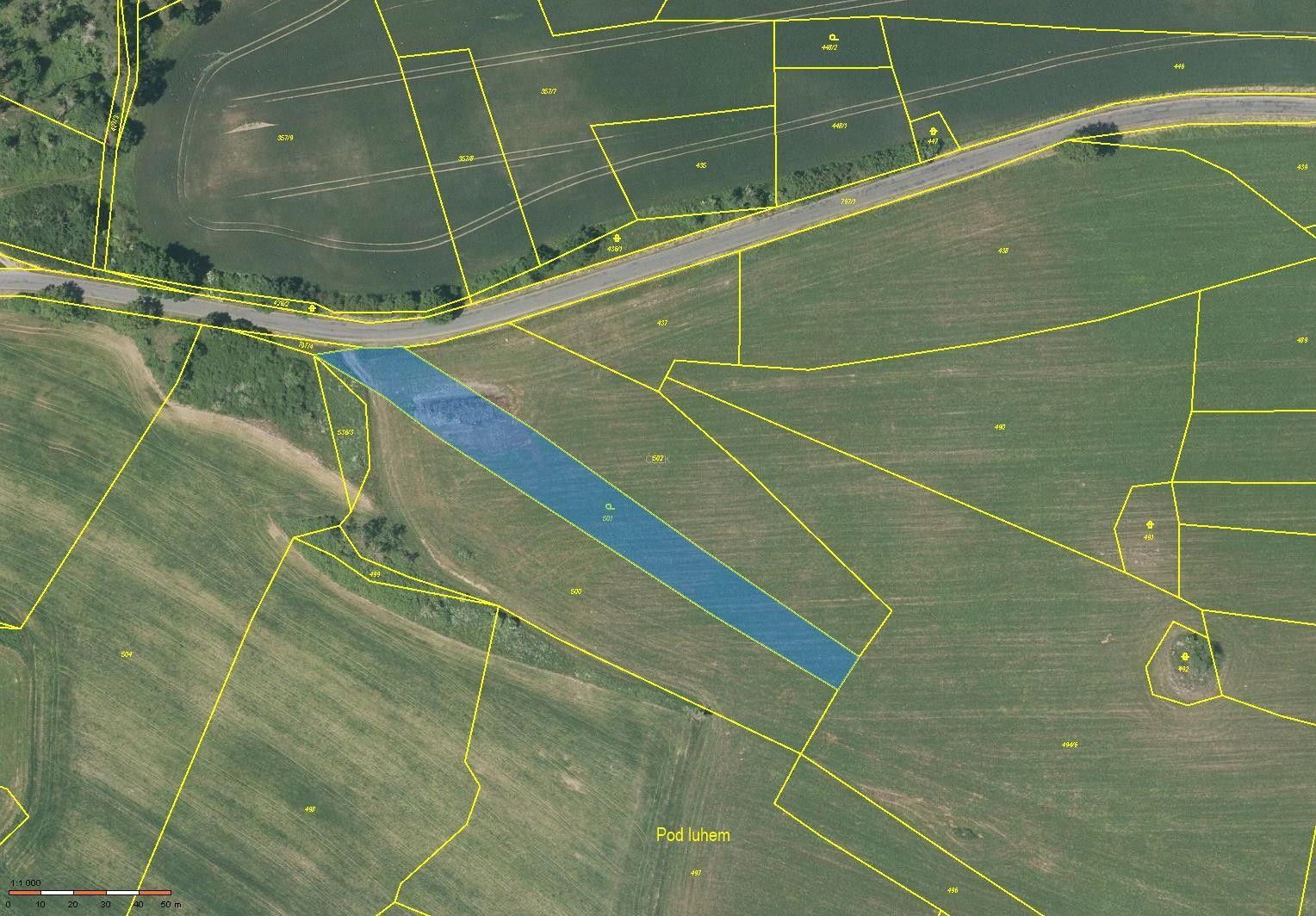Zahrady, Slivonice, Velký Bor, 2 846 m² - 2