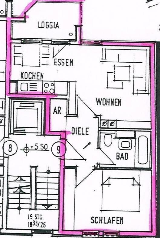 2+1, Fürth Fürth Bayern 90766, 45 m² - 2
