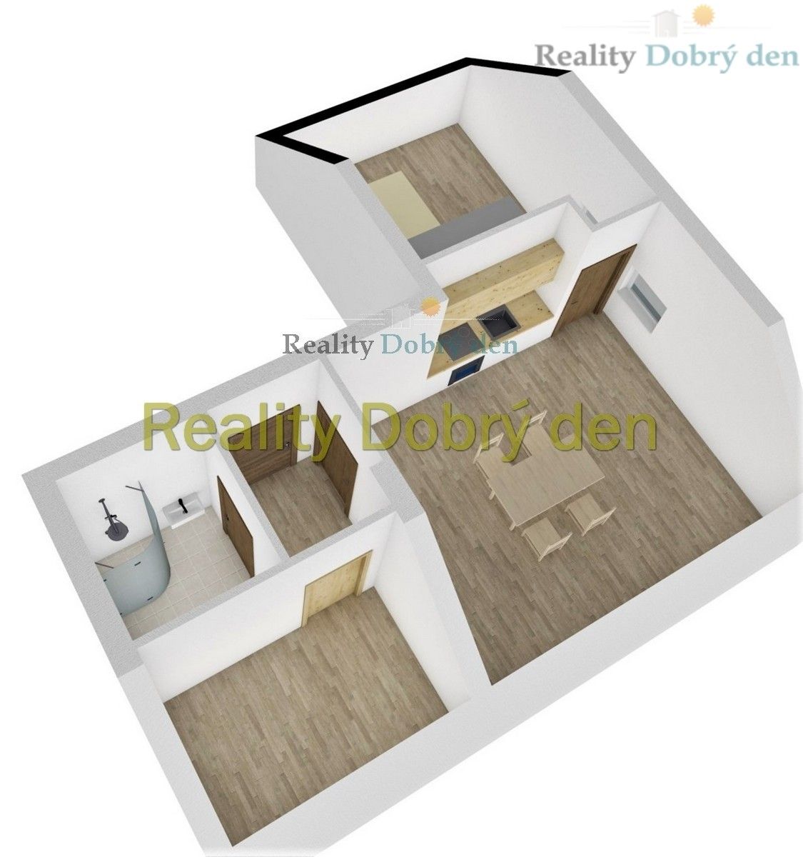 Pronájem byt 2+kk - Litultovice, 57 m²