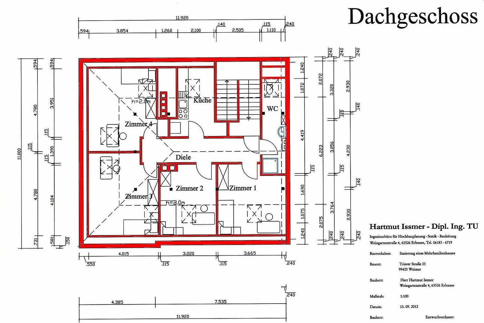 4+1, Trierer Straße 33 Weimar Westvorstadt Thüringen 99423, 69 m² - 2