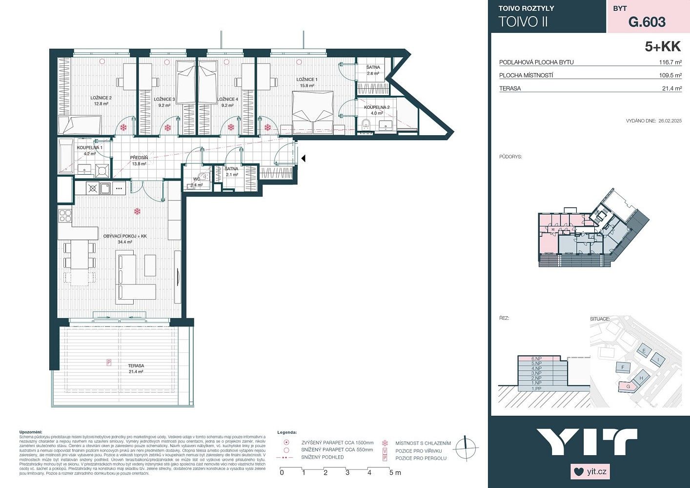 5+kk, Praha - Chodov, okres Praha 11, Hlavní město Praha, 110 m² - 2