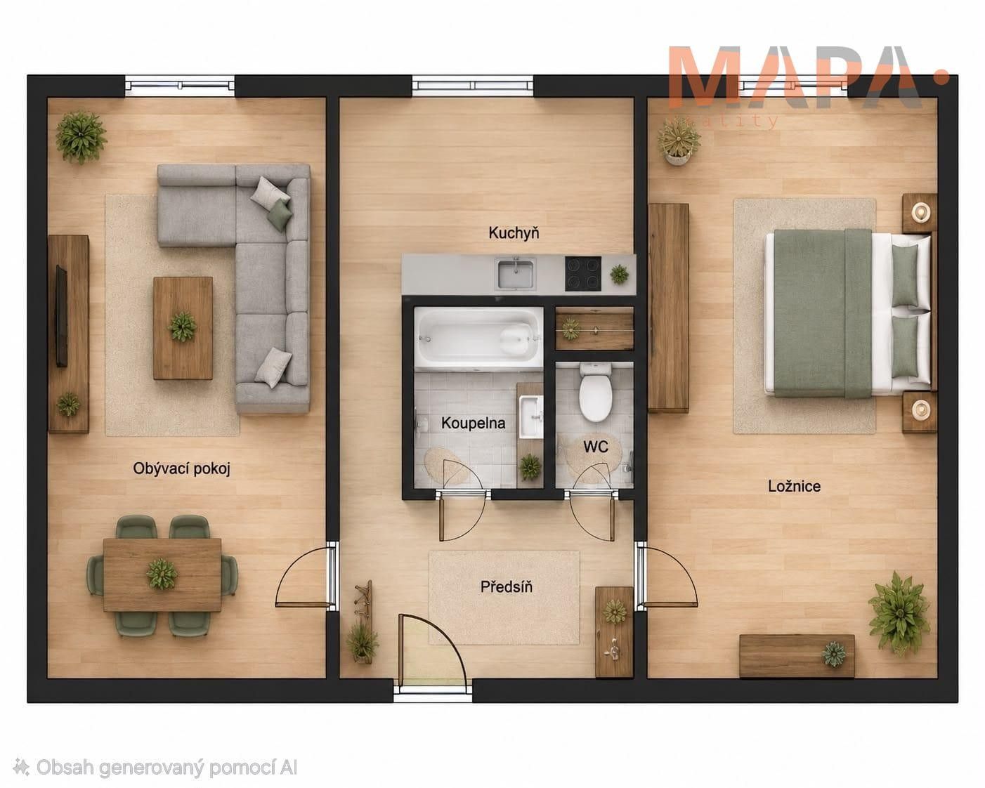Byt 2+1 · 51 m² · Skalková, Chomutov - 3