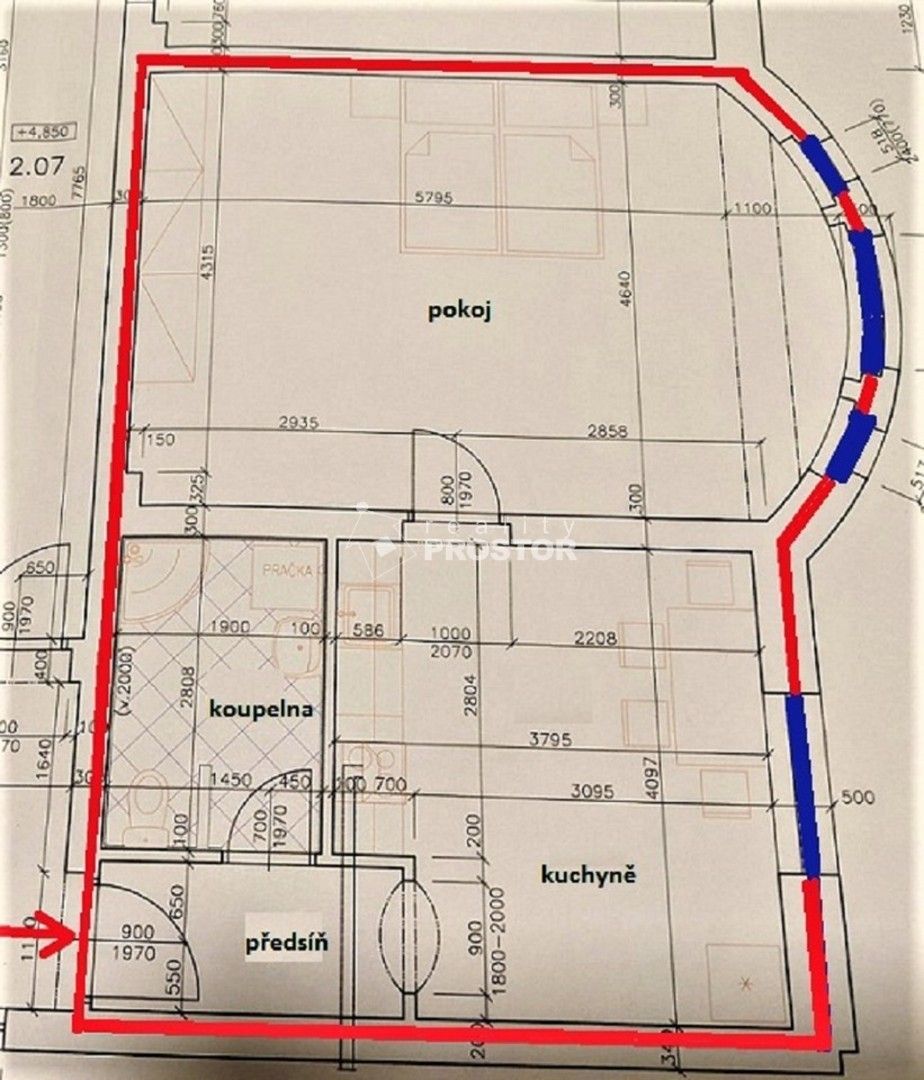 Byt 1+1 · 56 m² · Třída 9. května 849, Rumburk 1 - 3