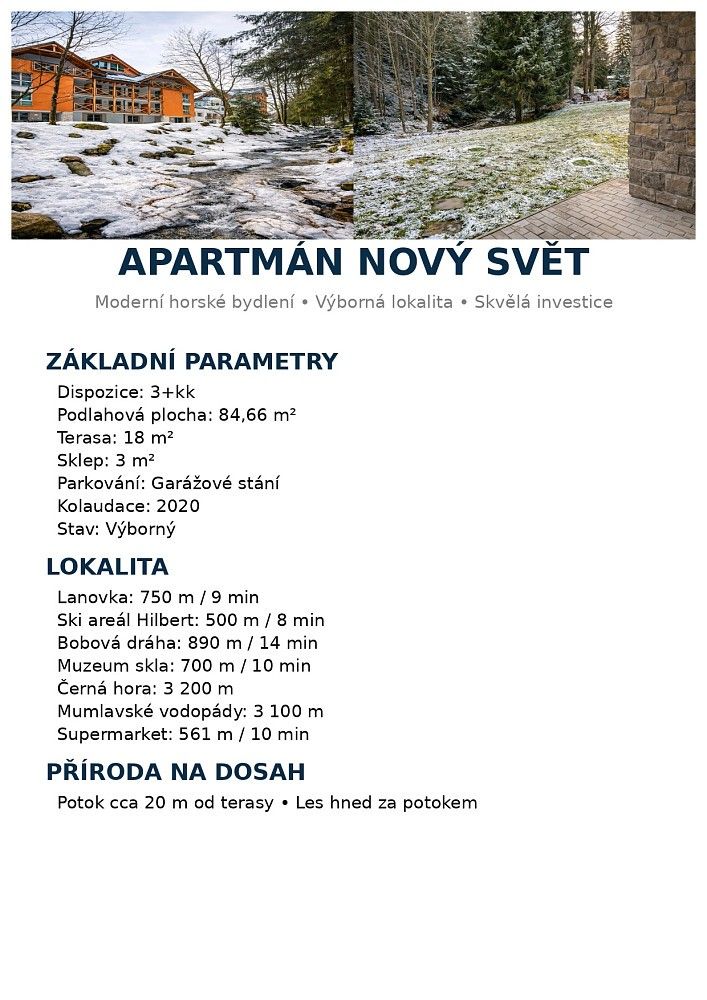 Byt 3+kk · 88 m² · Harrachov - Nový Svět, okres Jablonec nad Nisou - 3