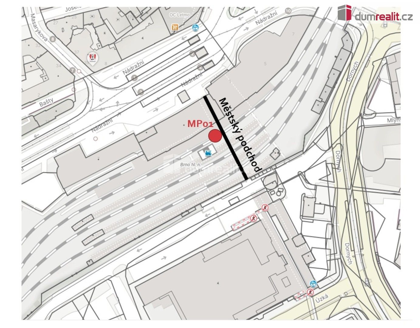 Pronájem obchodní prostory - Nádražní, Brno, 93 m²